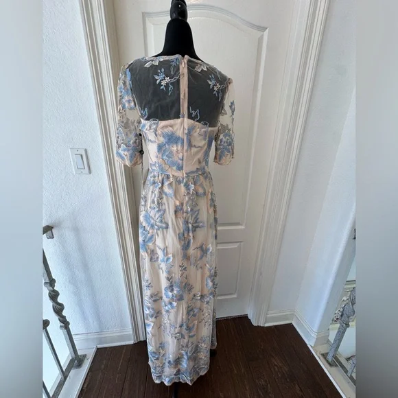 NWT Adrianna Papell BHLDN Anthropologie Guilia Embroidered Dress Sz 4